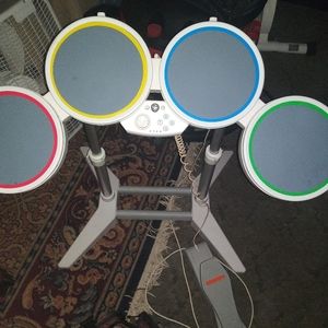 Wii music games, drums guitar abd microphone